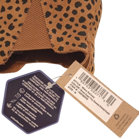 Toms Women's Kelsey Suede Cheetah Wedge Booties - Picture 6 of 7